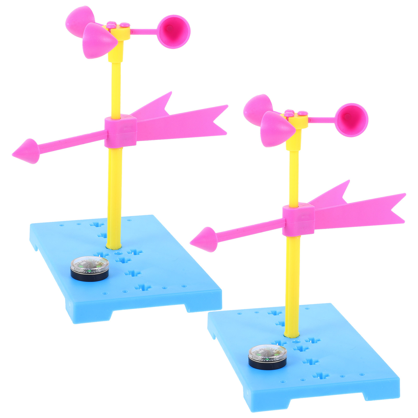 Science Project Diy - ชุดอุปกรณ์วัดความเร็วลมแบบ DIY 2 ชุด สำหรับการทดลองทางวิทยาศาสตร์เพื่อการศึกษาสำหรับเด็ก อุปกรณ์การสอนในห้องเรียน