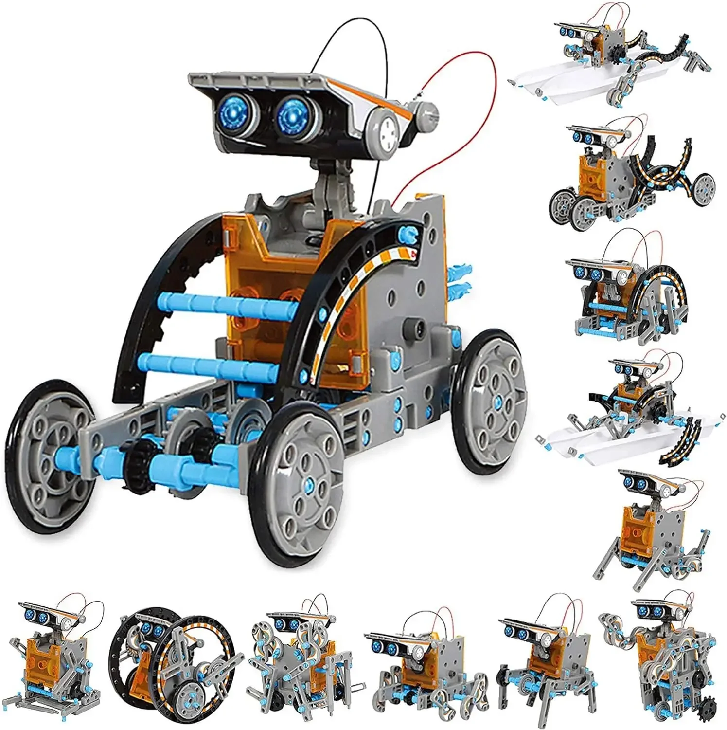 Science Project Robot - 13-in-1 การศึกษาหุ่นยนต์พลังงานแสงอาทิตย์ของเล่น DIY อาคารการทดลองวิทยาศาสตร์ชุดสําหรับเด็กอายุ 8-10 ปีขึ้นไป,