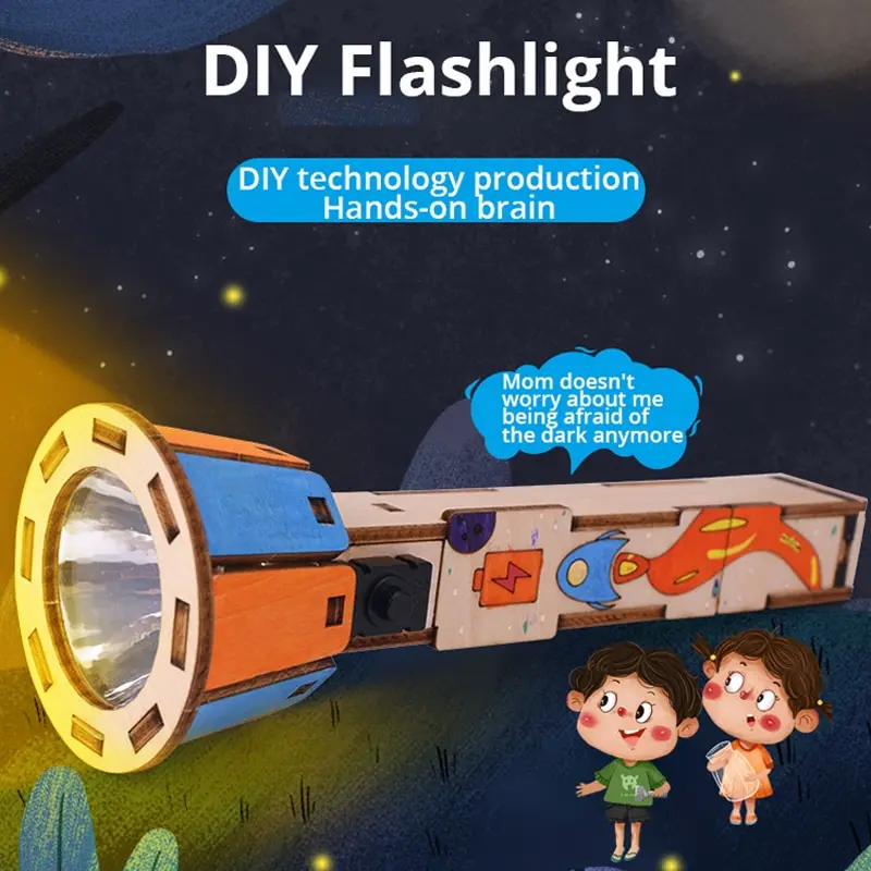 Science And Invention - DIY เทคโนโลยีไฟฉายการผลิตขนาดเล็กชุดโฮมเมดมือประกอบไฟฟ้าฟิสิกส์วิทยาศาสตร์ของเล่น