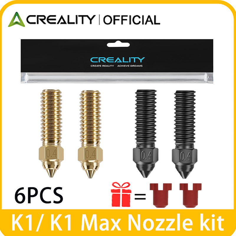 Science Max - ชุดหัวฉีด Creality Official K1/K1 Max ทองเหลือง/เหล็กชุบแข็ง