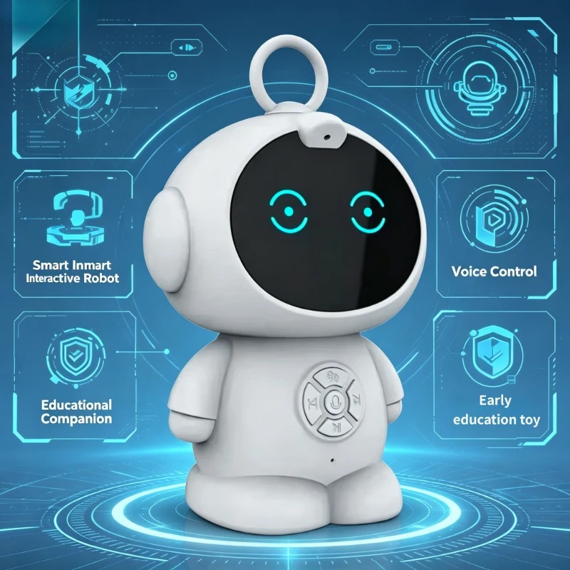 Science Robotics - หุ่นยนต์ AI อัจฉริยะพร้อม WiFi ของเล่นเสริมพัฒนาการสำหรับเด็ก เครื่องเรียนรู้การพูดและโต้ตอบด้วยเสียง