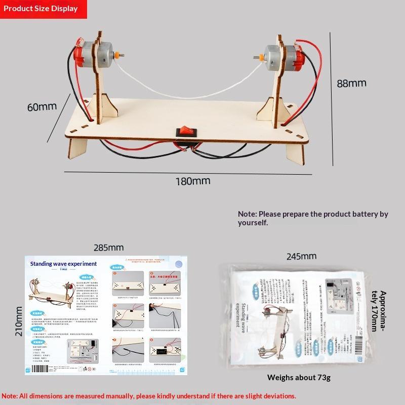 Science Nature - ชุดอุปกรณ์ทดลองฟิสิกส์ STEM สำหรับสาธิตคลื่นนิ่ง ของเล่นเพื่อการศึกษาสำหรับเด็ก ใช้ในการเรียนการสอนในห้องเรียน