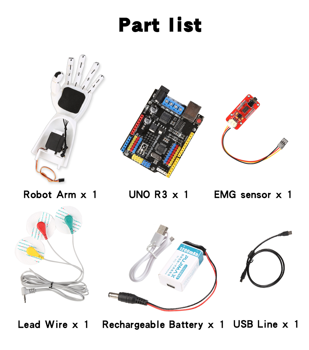 เซ็นเซอร์ EMG แขนหุ่นยนต์เซ็นเ - Science Robotics บทวิจารณ์และราคา
