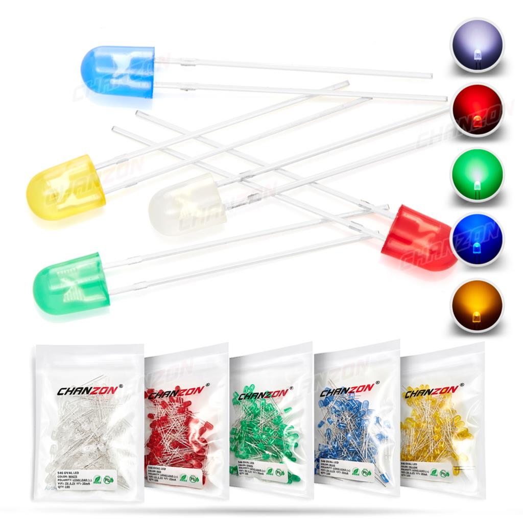 100 ชิ้น 5 มิลลิเมตรรูปไข่ LED - Science And Hobby บทวิจารณ์และราคา