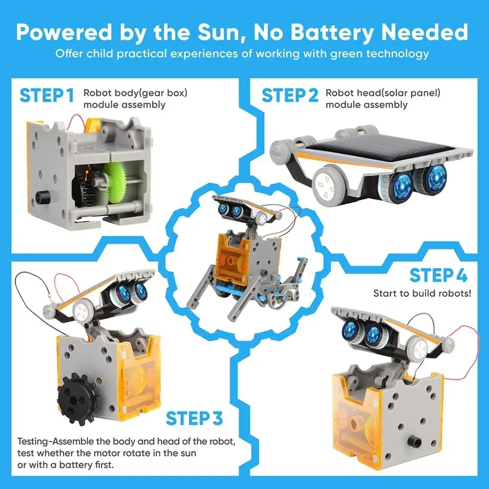 13-in-1 การศึกษาหุ่นยนต์พลังงา - Science Project Robot บทวิจารณ์และราคา