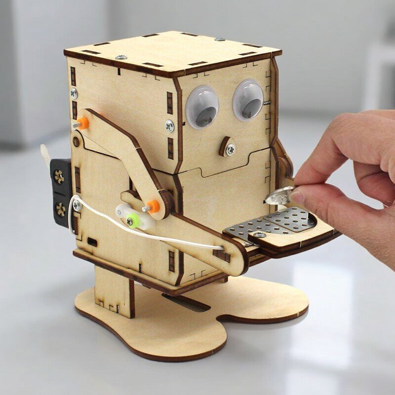 ชุดประกอบหุ่นยนต์กินเหรียญ DIY - Science Project Robot บทวิจารณ์และราคา