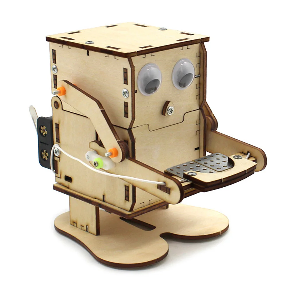 หุ่นยนต์กินเหรียญไม้การทดลองทา - Science Project Robot บทวิจารณ์และราคา