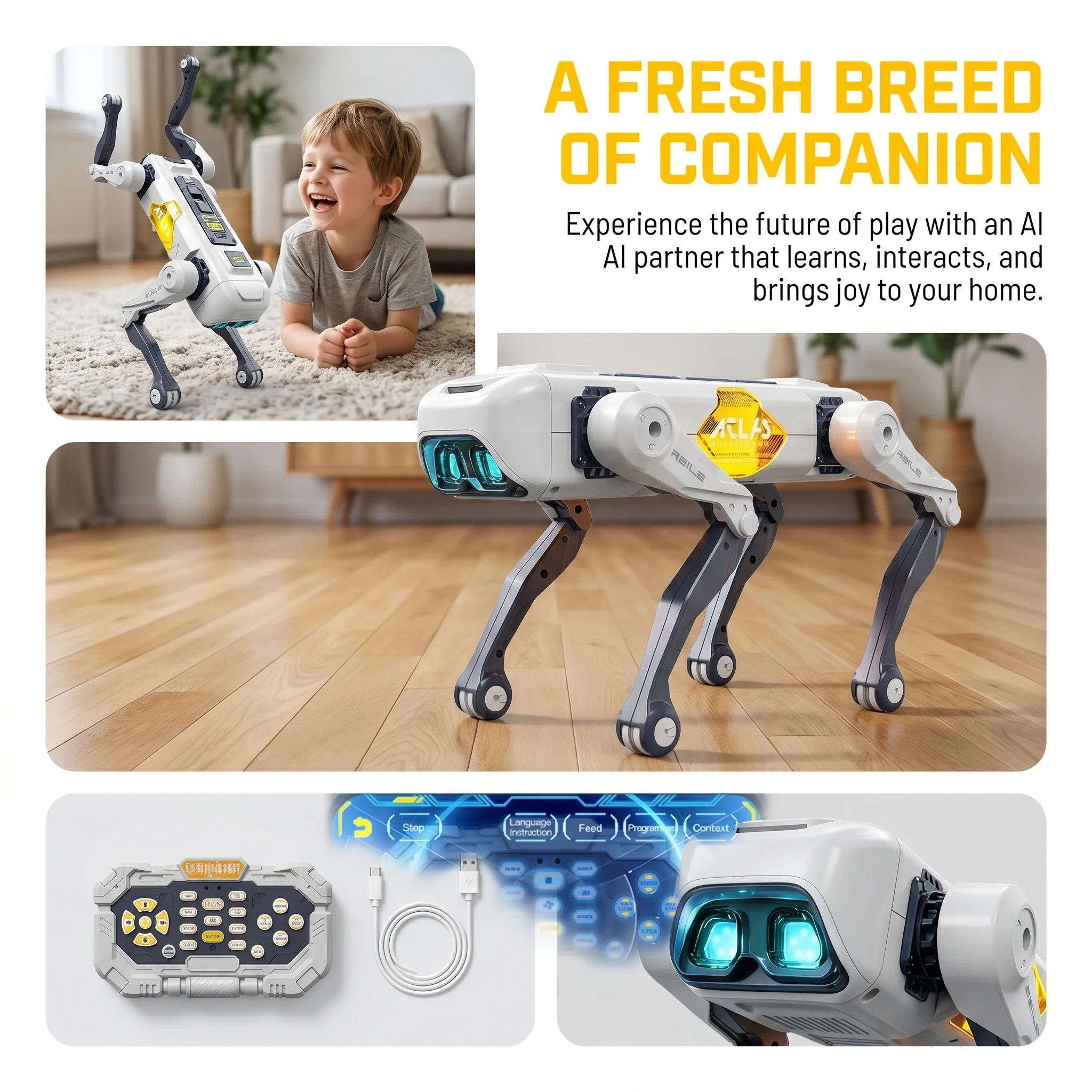 หุ่นยนต์สุนัขอัจฉริยะ AI ควบคุ - Science Robotics บทวิจารณ์และราคา